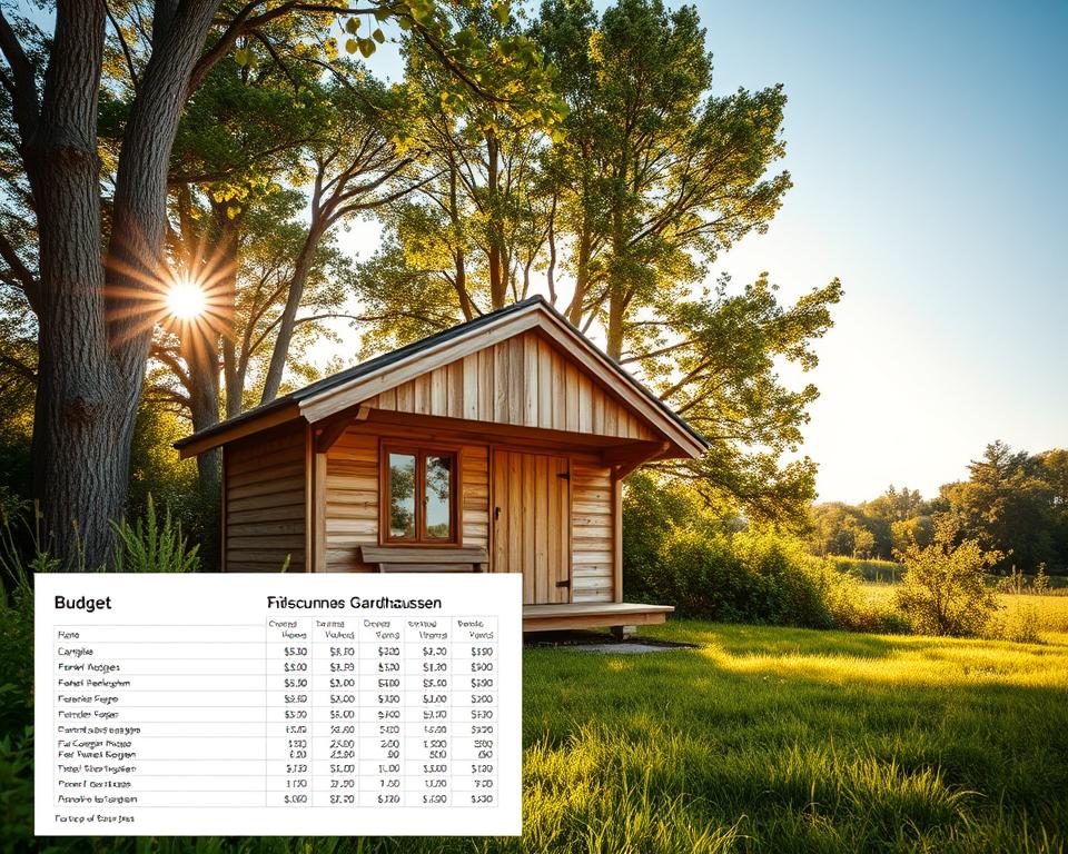 Gartenhäuschen Budgetplanung